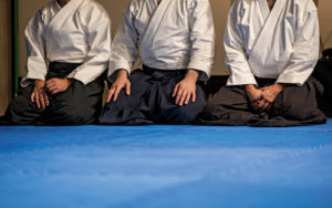 3 students sitting - Shin Gane Aikido