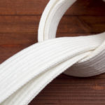 image of a white martial arts belt