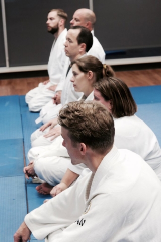Students attending a St. Louis aikido class