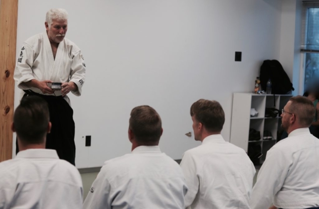 Sensei Mike teaching a St. Louis aikido class