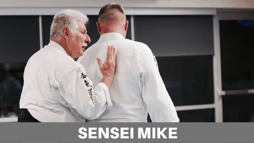 Sensei Mike coaching a St. Louis aikido student