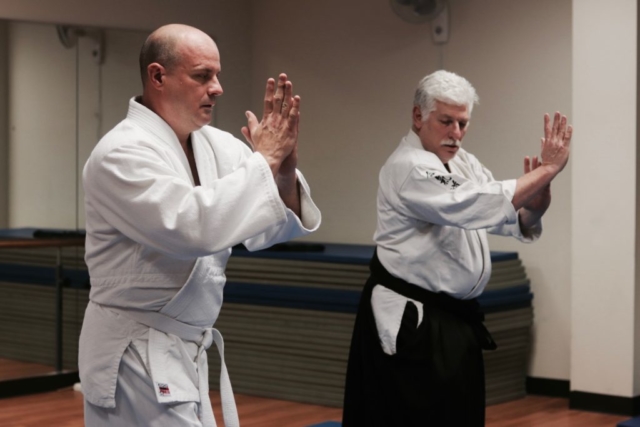 Sensei Mike teaching aikido